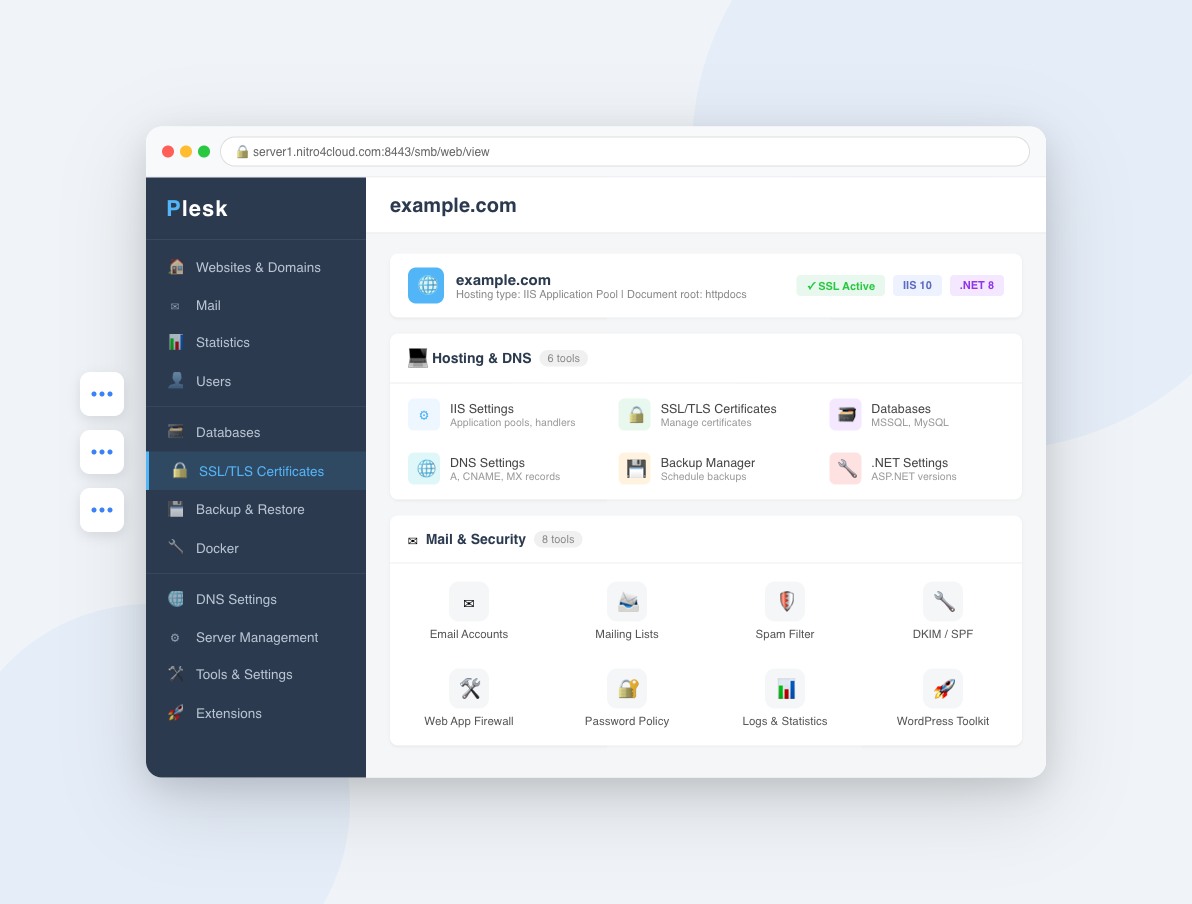 Plesk — the leading Windows hosting control panel